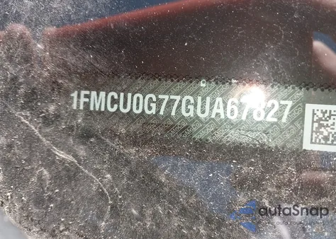 2016 Ford Escape Se z USA, uszkodzony, nr VIN 1FMCU0G77GUA67827